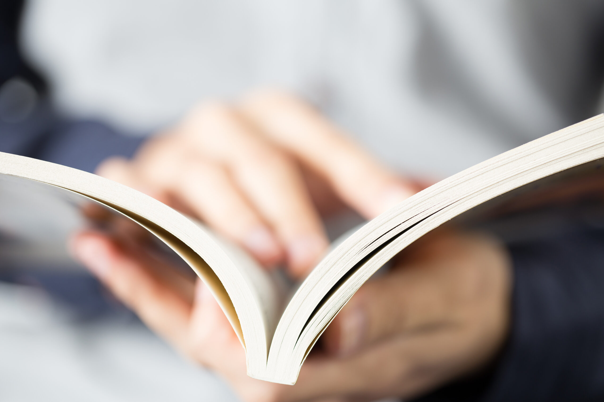 Close-up picture of a book.